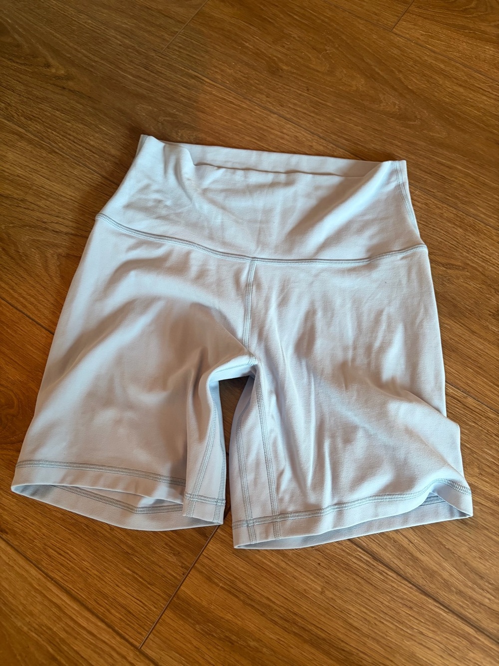 Aritzia Light Blue High-Rise Bike Shorts
